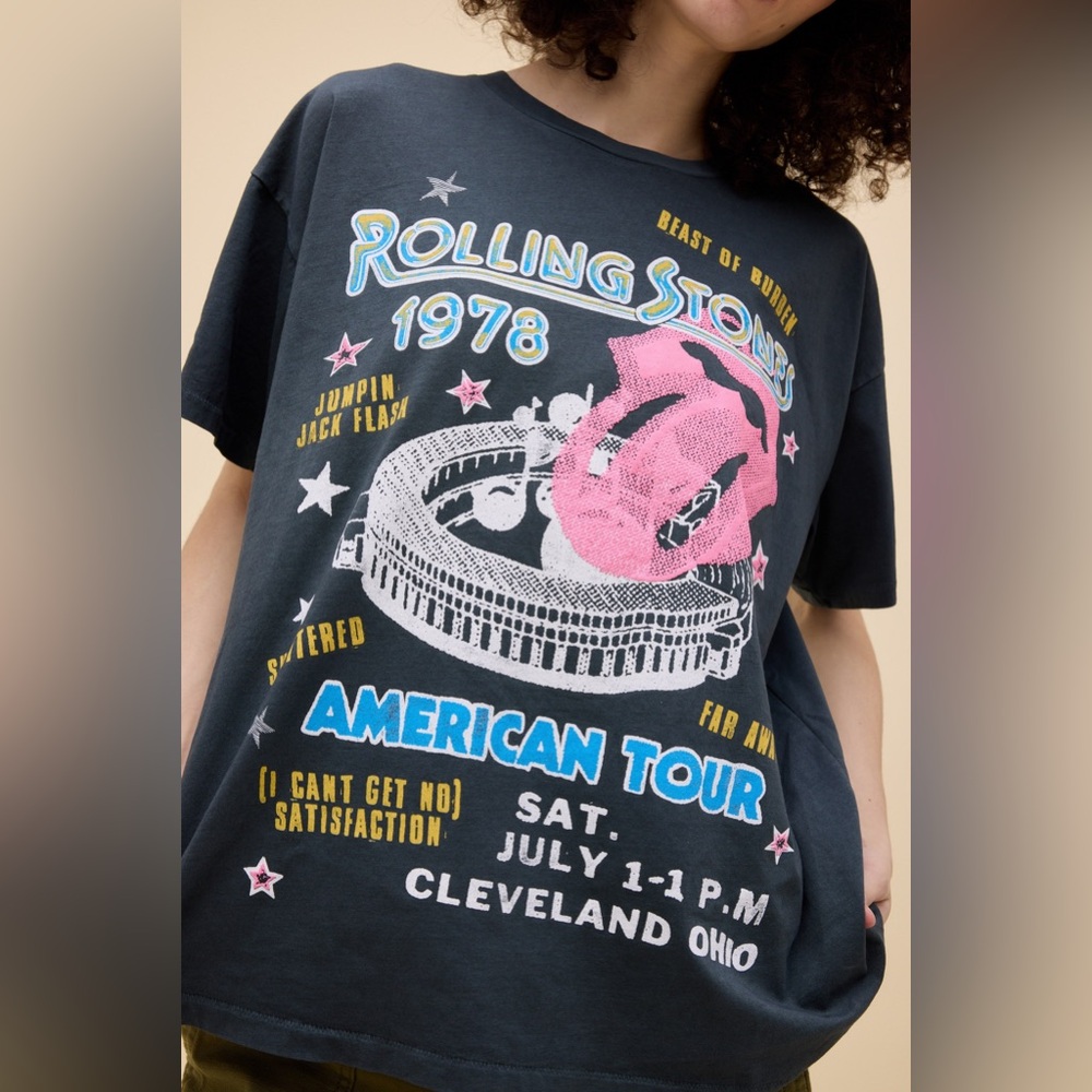 Daydreamer Rolling Stones 1978 American Tour Merch Tee NWT